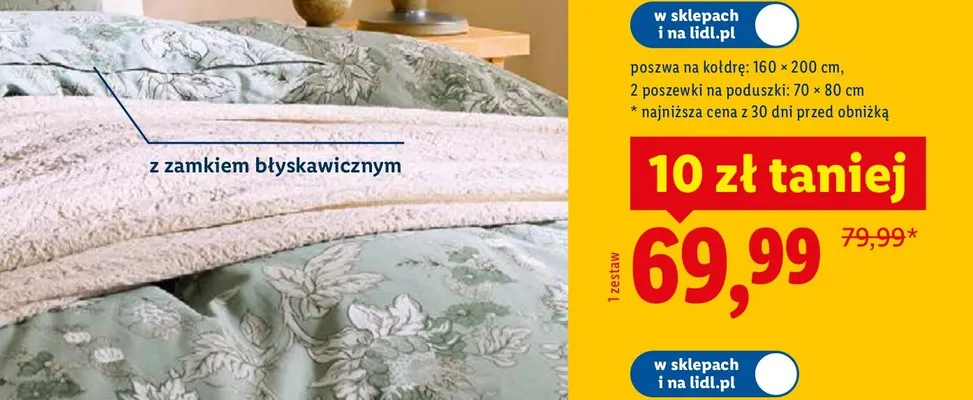 Pościel satynowa z bawełny 160×200cm promocja w Lidl