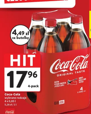 Napój Coca-Cola Original Taste wybrane rodzaje promocja w Intermarche