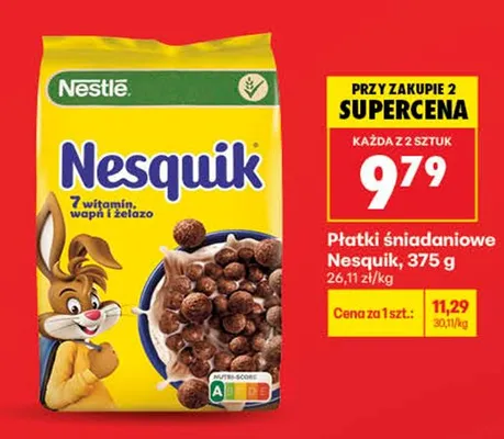 Płatki śniadaniowe Nestle Nesquik promocja w Biedronka