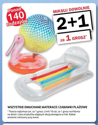 Dmuchane materace i zabawki plażowe Selgros promocja w Selgros