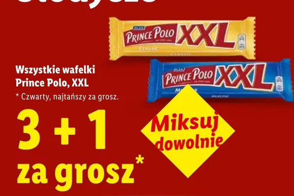 Wafelki Prince Polo XXL promocja w Lidl
