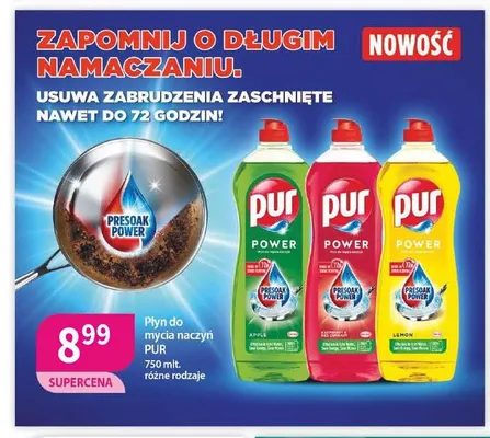 Płyn do mycia naczyń Pur Power Lemon promocja w Drogerie Polskie