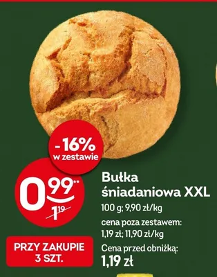 Bułka śniadaniowa XXL promocja w Żabka