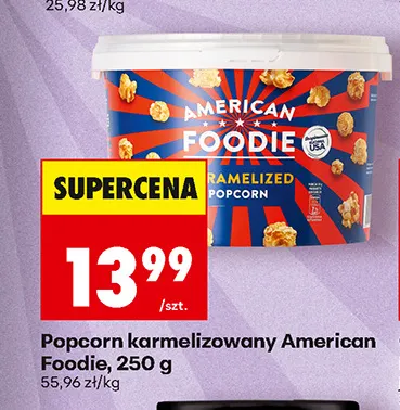 Popcorn karmelizowany American Foodie promocja w Biedronka