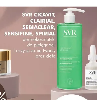 Dermokosmetyki do pielęgnacji i oczyszczania twarzy oraz ciała Cicavit, Clairial, Sebiaclear, Sensifine, Spirial SVR promocja w Super-Pharm