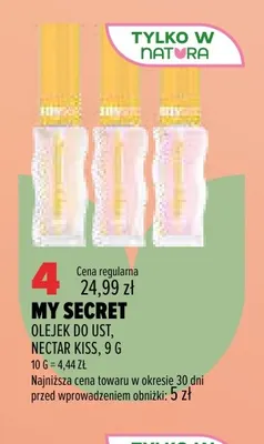 Olejek do ust Nectar Kiss My Secret promocja w Drogerie Natura