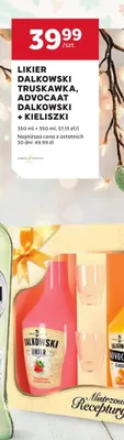 Likier Dalkowski Truskawka + Advocaat Dalkowski + Kieliszki promocja w Stokrotka
