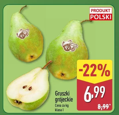 Gruszki grójeckie promocja w Aldi