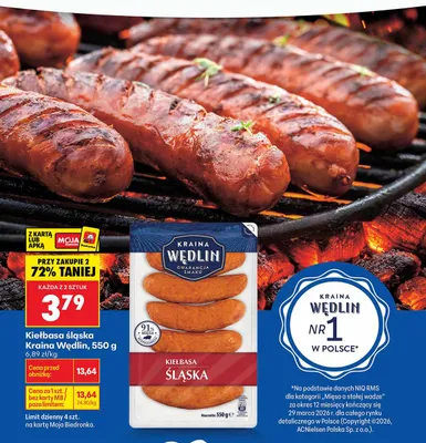 Kiełbasa śląska Kraina Wędlin promocja w Biedronka