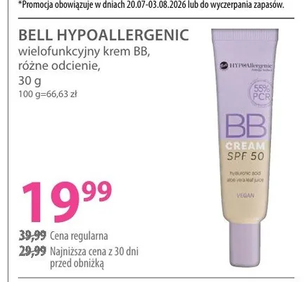 Krem BB Bell Hypoallergenic wielofunkcyjny promocja w Hebe