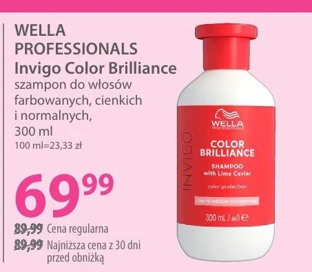 Szampon do włosów farbowanych, cienkich i normalnych Invigo Color Brilliance promocja w Hebe