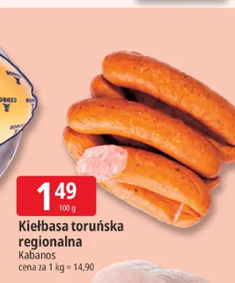 Kiełbasa toruńska regionalna Kabanos promocja w Leclerc