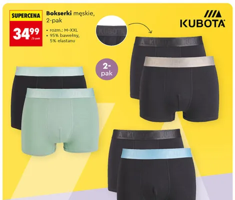 Bokserki męskie Kubota 2-pak promocja w Biedronka