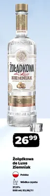 Wódka czysta Żołądkowa de Luxe Ziemniak 37,5% promocja w Netto