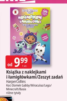 Książka z naklejkami i łamigłówkami HarperCollins promocja w Leclerc