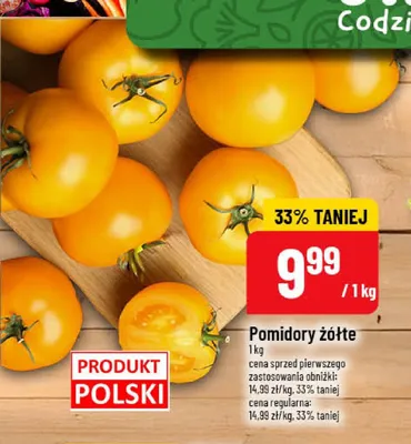 Pomidory żółte polskie promocja w POLOmarket