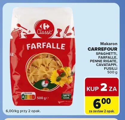 Makaron Fusilli Carrefour Classic 2-pak promocja w Carrefour Express