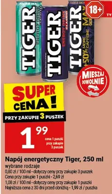 Napój energetyczny Tiger promocja w Twój Market