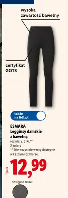 Legginsy damskie z bawełną Esmara promocja w Lidl