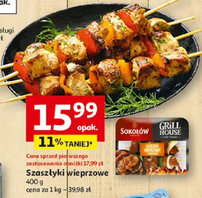 Szaszłyki wieprzowe Sokołów Grill House promocja w Auchan