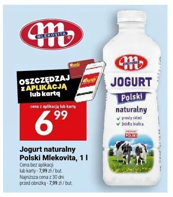 Jogurt naturalny Polski Mlekovita promocja w Twój Market