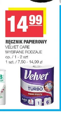 Ręcznik papierowy Velvet Turbo promocja w SPAR