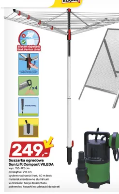 Suszarka ogrodowa Sun Lift Compact VILEDA promocja w Bricomarche