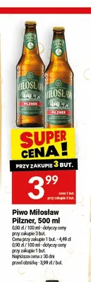 Piwo Miłosław Pilzner promocja w Twój Market