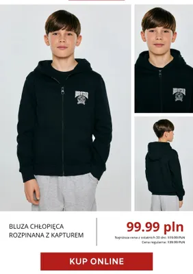 Bluza chłopięca rozpinana z kapturem Big Star promocja w BIG STAR