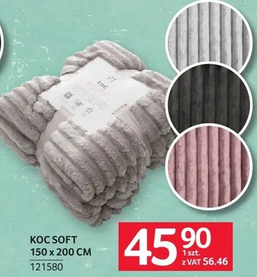 Koc Soft 150 x 200 cm promocja w Selgros