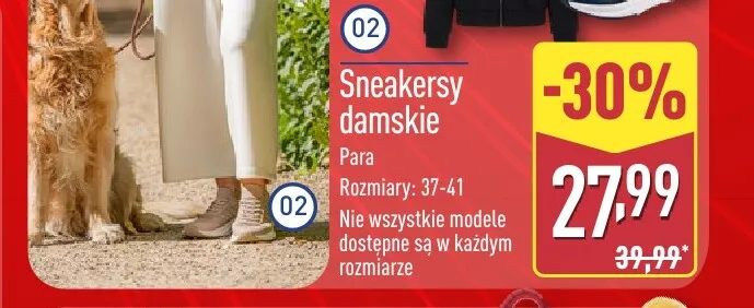 Sneakersy damskie UP2FASHION promocja w Aldi
