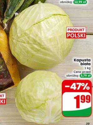 Kapusta biała promocja w Dino