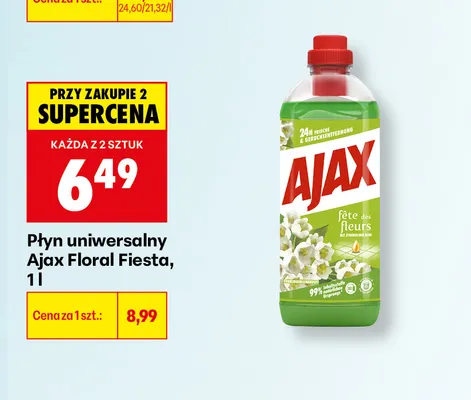 Płyn uniwersalny Ajax Floral Fiesta promocja w Biedronka
