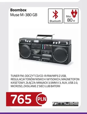 Boombox Muse M-380 Gb promocja w kakto.pl