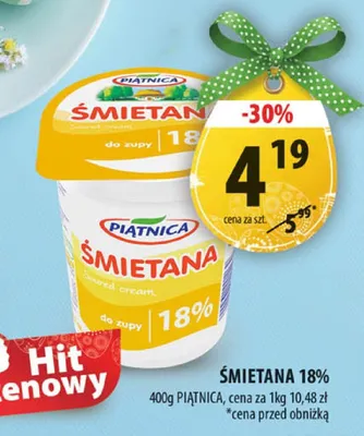 Śmietana 18% promocja w Arhelan