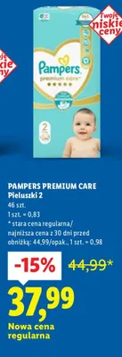 Pieluszki 2 Premium Care promocja w Lidl