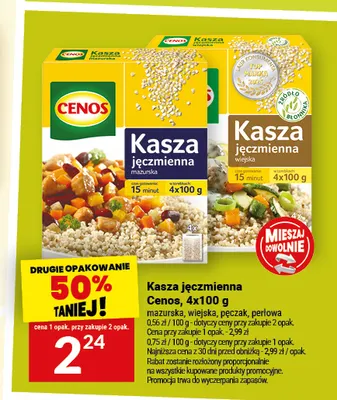 Kasza jęczmienna perłowa Cenos promocja w Twój Market