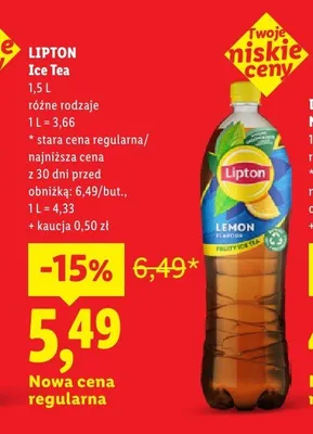 Napój herbaciany Lipton Ice Tea promocja w Lidl