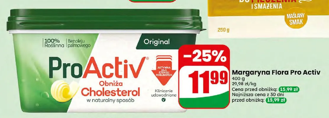 Margaryna Flora Pro Activ promocja w Dino