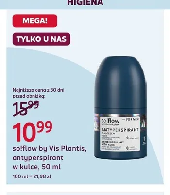 Antyperspirant w kulce so!flow by Vis Plantis promocja w Rossmann