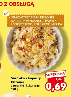 Surówka z kapusty kiszonej z papryką i kukurydzą promocja w Kaufland