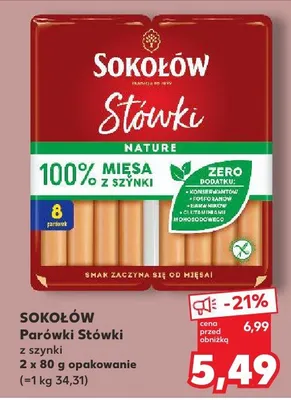 Parówki Stówki z szynki promocja w Kaufland