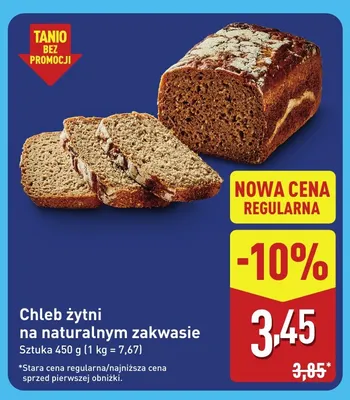 Chleb żytni na naturalnym zakwasie promocja w Aldi