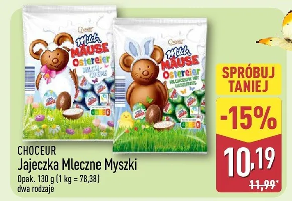 Jajeczka mleczne myszki promocja w Aldi