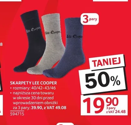 Skarpety Lee Cooper 3-pak promocja w Selgros