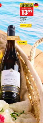 Wino białe półwytrawne Palatium Riesling promocja w Biedronka