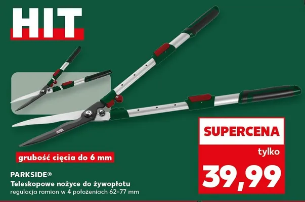 Teleskopowe nożyce do żywopłotu promocja w Kaufland