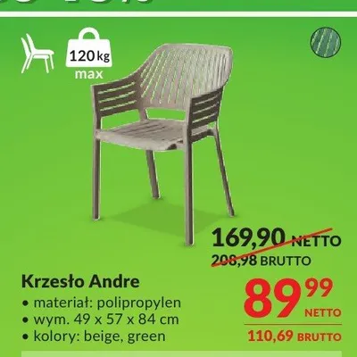 Krzesło Andre promocja w Makro
