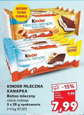 Baton mleczny różne rodzaje promocja w Kaufland