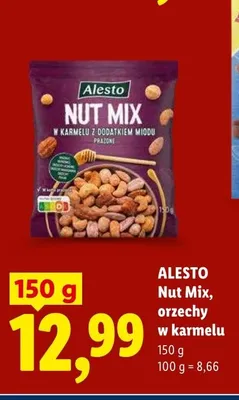 Orzechy w karmelu Nut Mix Alesto promocja w Lidl